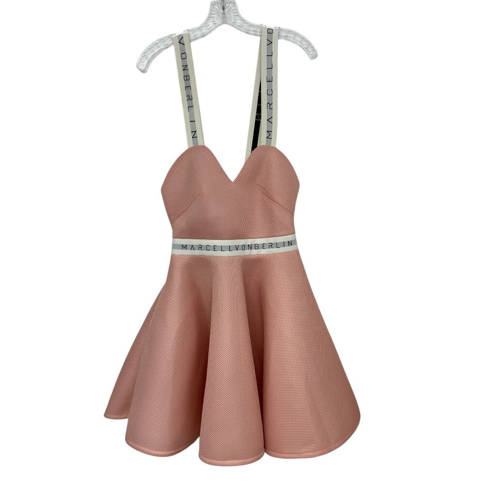 NWT Marcell Von Berlin Neoprene Blush Rose Prom Homecoming Dress Women's sz 6 - Picture 2 of 12